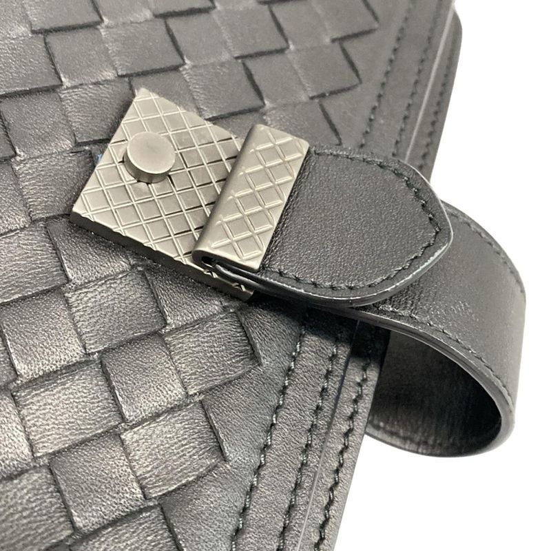 Bottega Veneta Shoulder Bag Intrecciato Black Chain Shoulder Leather