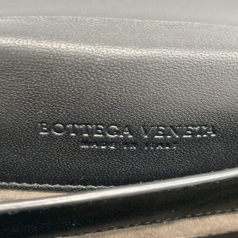 Bottega Veneta Shoulder Bag Intrecciato Black Chain Shoulder Leather
