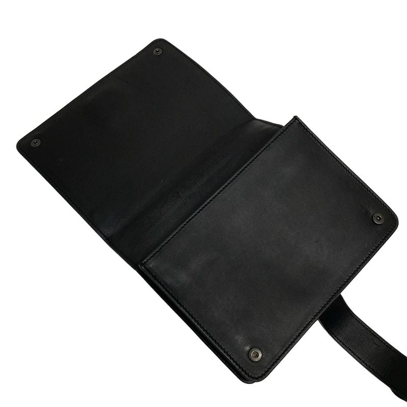 Bottega Veneta Shoulder Bag Intrecciato Black Chain Shoulder Leather