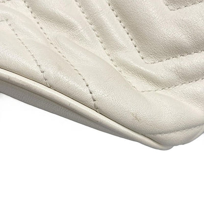 Gucci Shoulder Bag Ggmarmont Mini Bucket Bag 575163 Ivory Chain Shoulder Leather