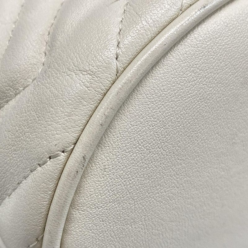 Gucci Shoulder Bag Ggmarmont Mini Bucket Bag 575163 Ivory Chain Shoulder Leather