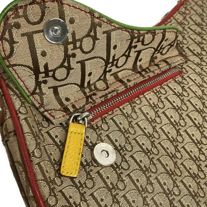 Dior Christian Dior Shoulder Bag Double Saddle Bag Rasta Beige X Red X Yellow