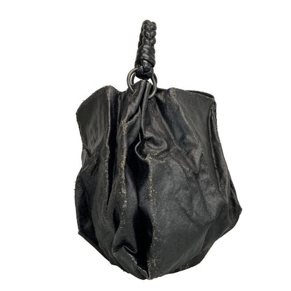 Bottega Veneta Shoulder Bag Aquilone Fortune Cookie Black Leather