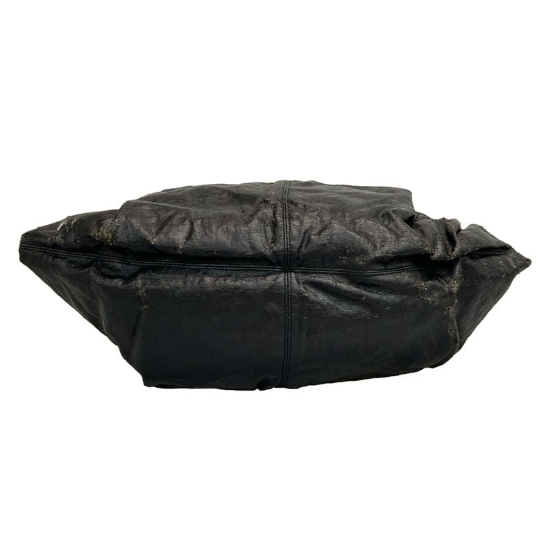 Bottega Veneta Shoulder Bag Aquilone Fortune Cookie Black Leather