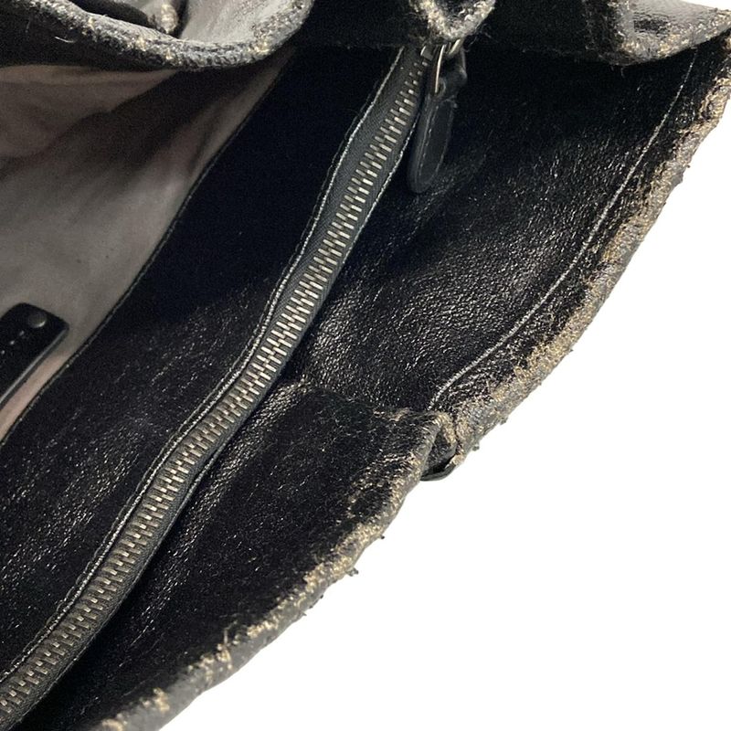 Bottega Veneta Shoulder Bag Aquilone Fortune Cookie Black Leather