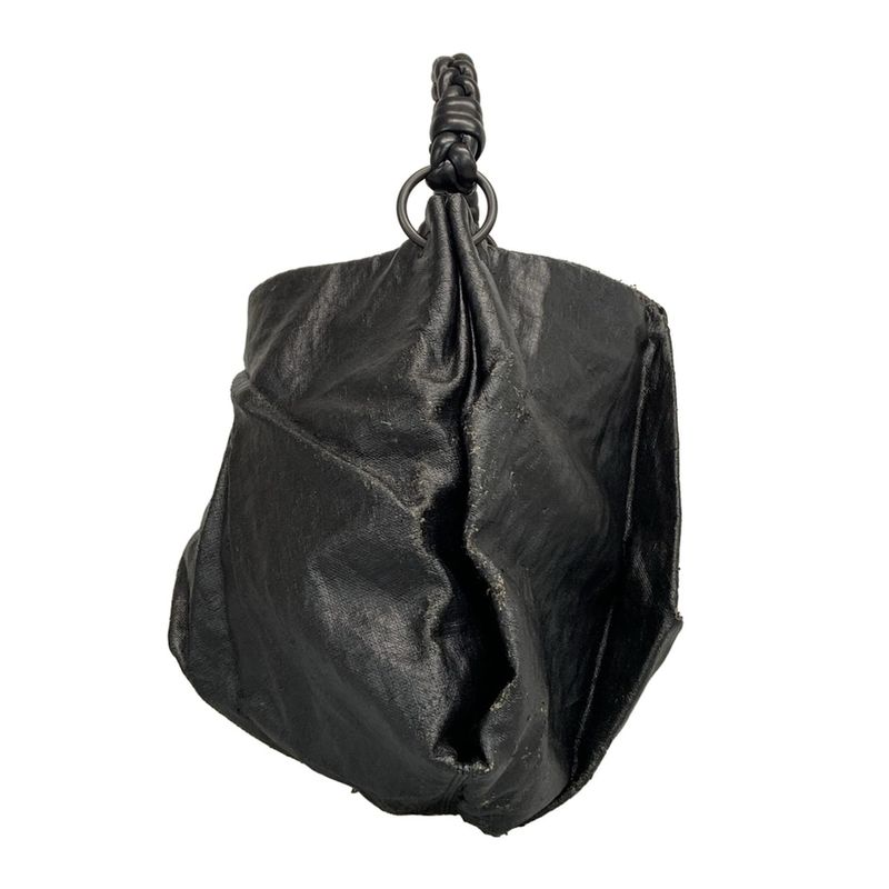 Bottega Veneta Shoulder Bag Aquilone Fortune Cookie Black Leather