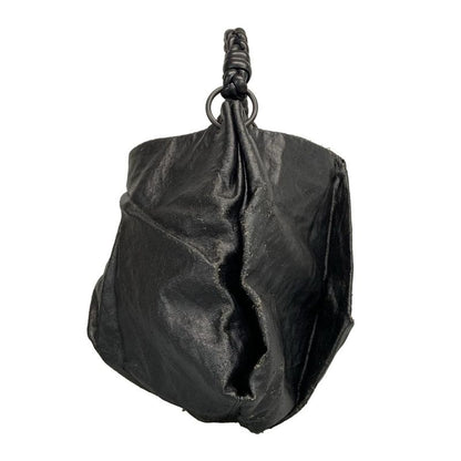 Bottega Veneta Shoulder Bag Aquilone Fortune Cookie Black Leather