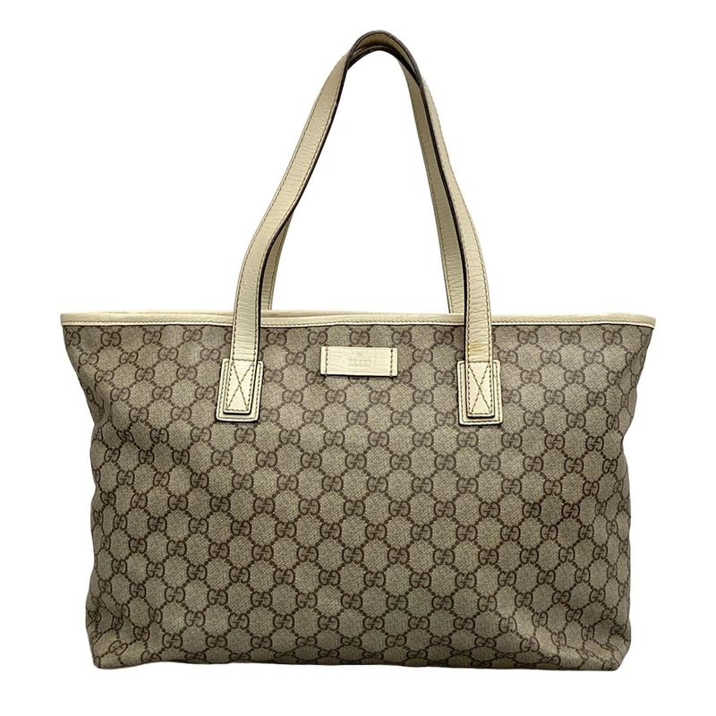 Gucci Shoulder Bag GG Plus/gg Supreme 181084 Beige X Ebony X Ivory Leather