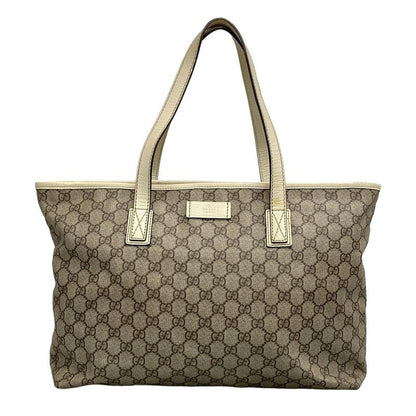 Gucci Shoulder Bag GG Plus/gg Supreme 181084 Beige X Ebony X Ivory Leather