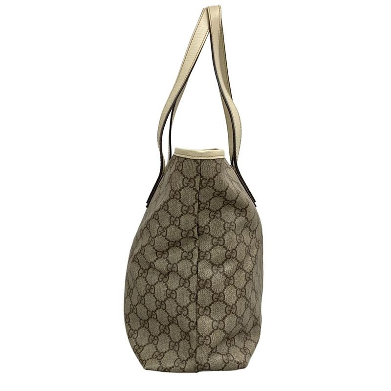 Gucci Shoulder Bag GG Plus/gg Supreme 181084 Beige X Ebony X Ivory Leather