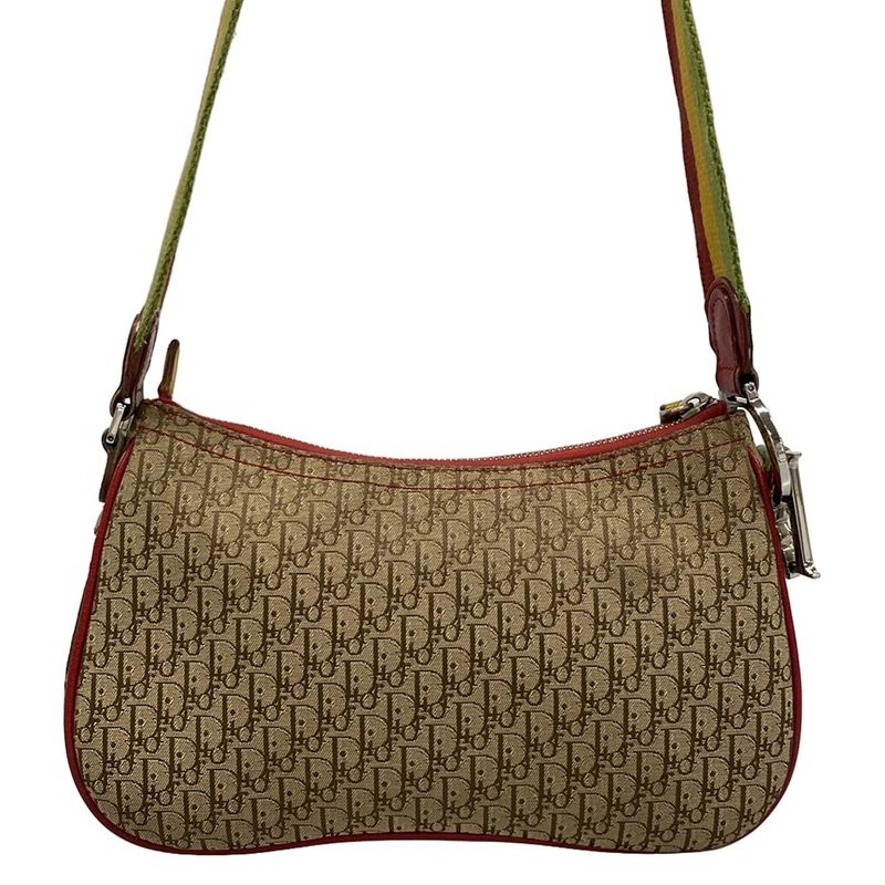 Dior Christian Dior Shoulder Bag Double Saddle Bag Rasta Beige X Red X Yellow