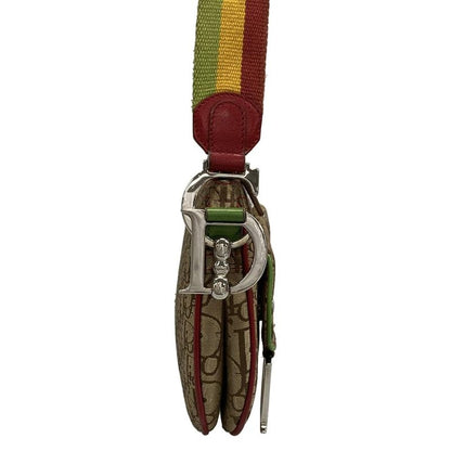 Dior Christian Dior Shoulder Bag Double Saddle Bag Rasta Beige X Red X Yellow