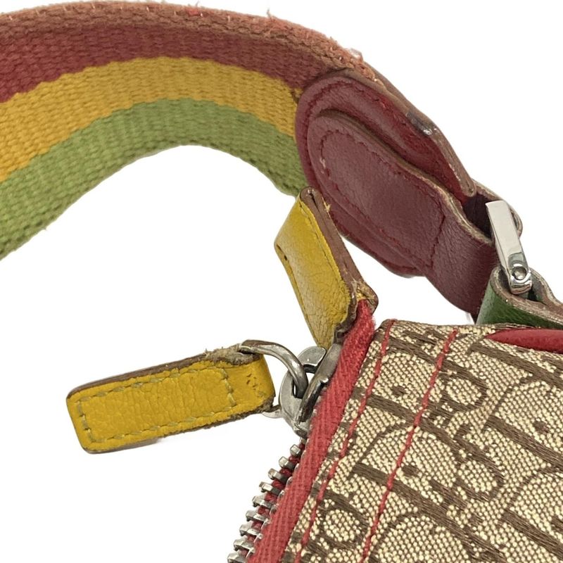 Dior Christian Dior Shoulder Bag Double Saddle Bag Rasta Beige X Red X Yellow
