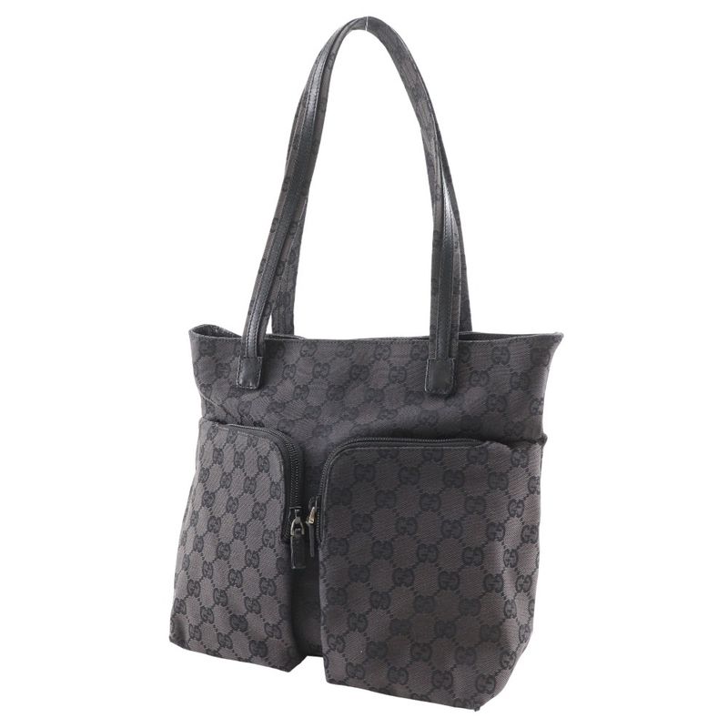 Gucci 002.107624 GG Canvas Black Women's Tote Bag