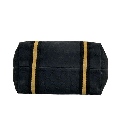 Gucci Tote Bag Jolicoeur GG Pattern 137396 Black X Yellow Leather