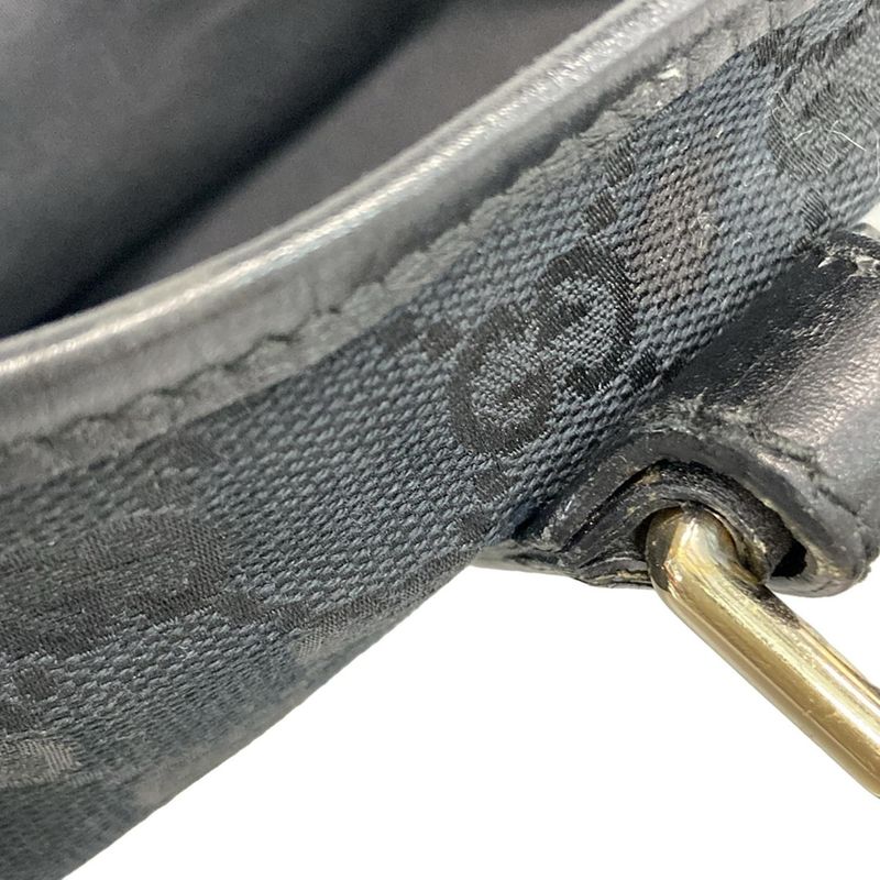 Gucci Tote Bag Jolicoeur GG Pattern 137396 Black X Yellow Leather