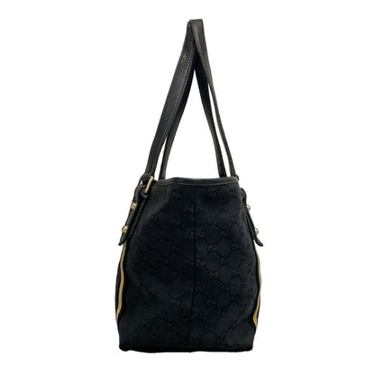 Gucci Tote Bag Jolicoeur GG Pattern 137396 Black X Yellow Leather