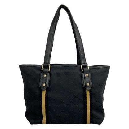 Gucci Tote Bag Jolicoeur GG Pattern 137396 Black X Yellow Leather