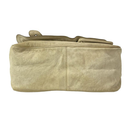 Dior Christian Dior Handbag Gaucho Ivory X Brown Leather