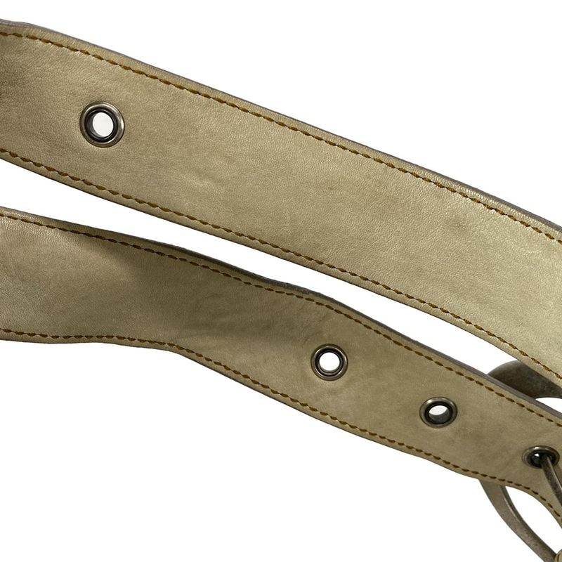 Dior Christian Dior Handbag Gaucho Ivory X Brown Leather