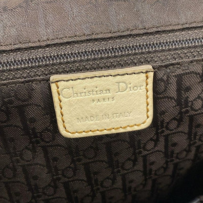 Dior Christian Dior Handbag Gaucho Ivory X Brown Leather