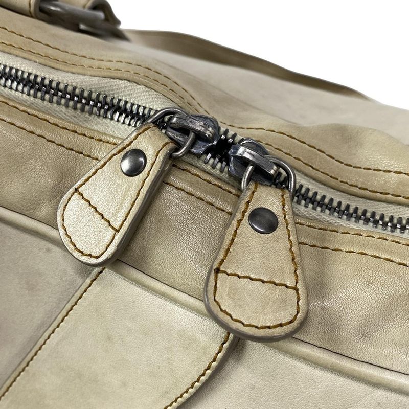 Dior Christian Dior Handbag Gaucho Ivory X Brown Leather