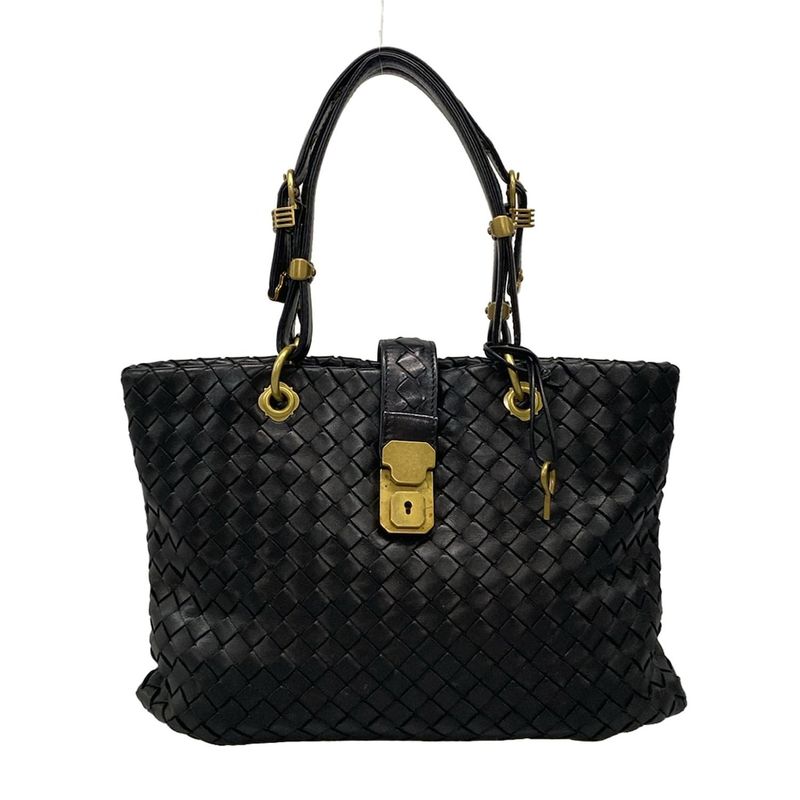 Bottega Veneta Tote Bag Capri 162112 Black Leather