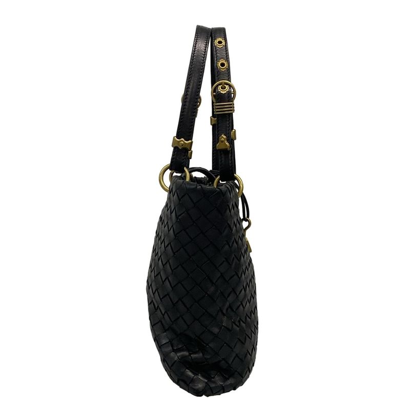 Bottega Veneta Tote Bag Capri 162112 Black Leather