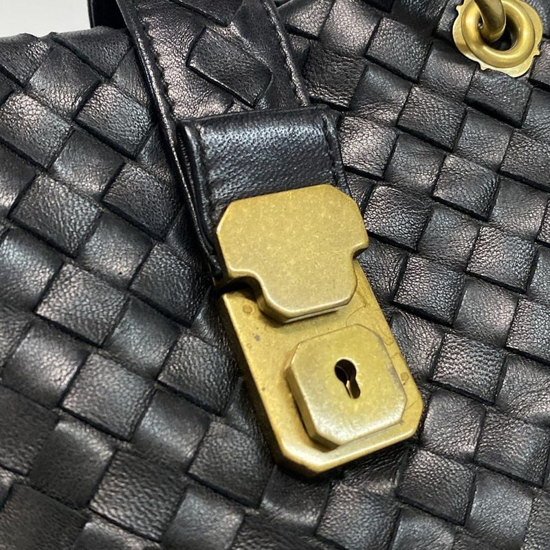 Bottega Veneta Tote Bag Capri 162112 Black Leather