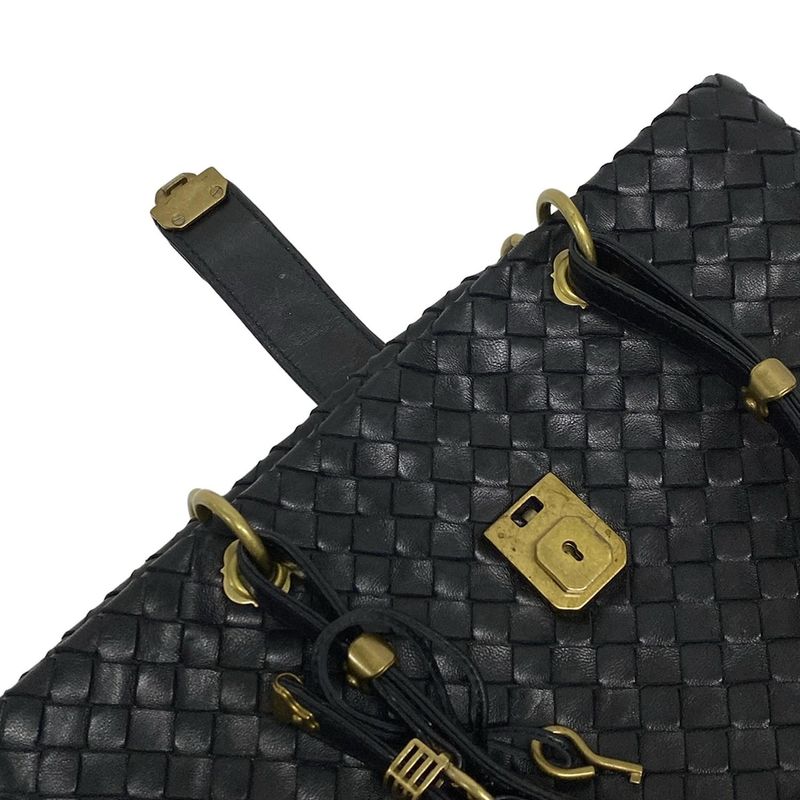 Bottega Veneta Tote Bag Capri 162112 Black Leather