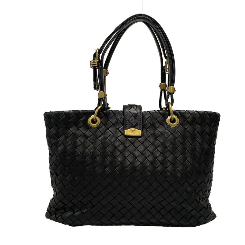Bottega Veneta Tote Bag Capri 162112 Black Leather