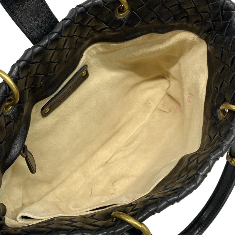 Bottega Veneta Tote Bag Capri 162112 Black Leather