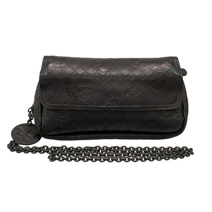 Bottega Veneta Shoulder Bag Intreccio Mirage Papillon Black Chain Shoulder