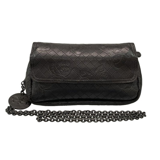 Bottega Veneta Shoulder Bag Intreccio Mirage Papillon Black Chain Shoulder