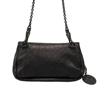 Bottega Veneta Shoulder Bag Intreccio Mirage Papillon Black Chain Shoulder
