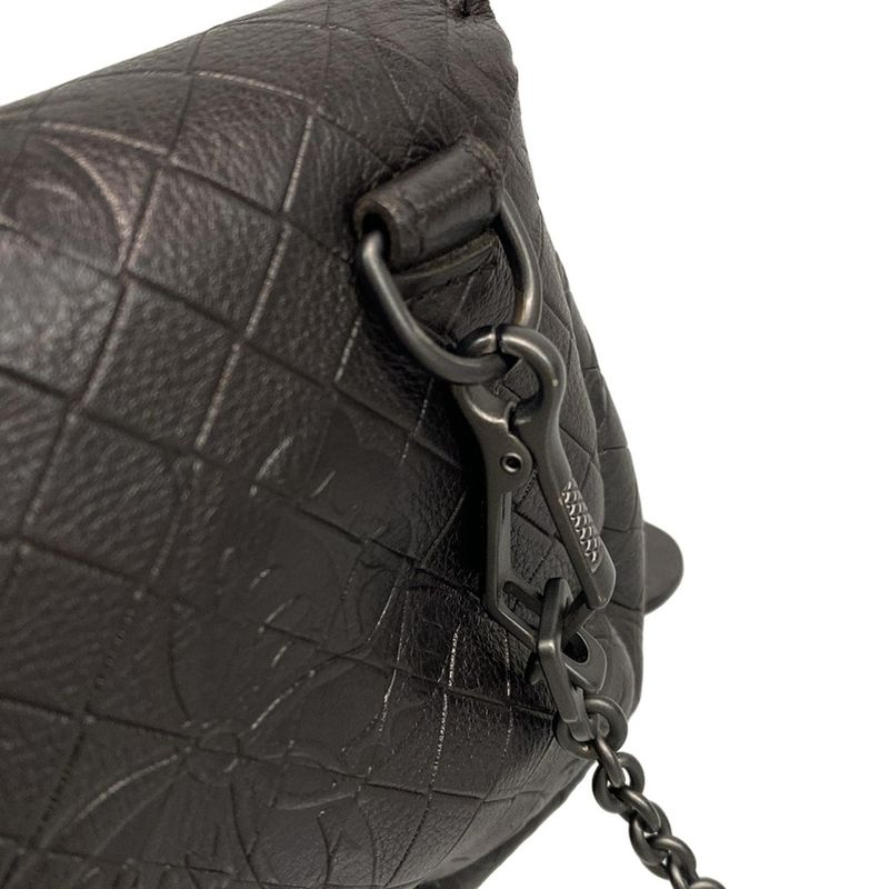 Bottega Veneta Shoulder Bag Intreccio Mirage Papillon Black Chain Shoulder