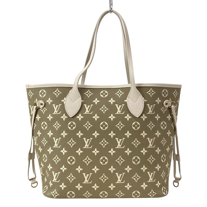 Louis Vuitton Tote Bag Bicolor Monogram Empreinte Neverfull MM M46102 Khaki X