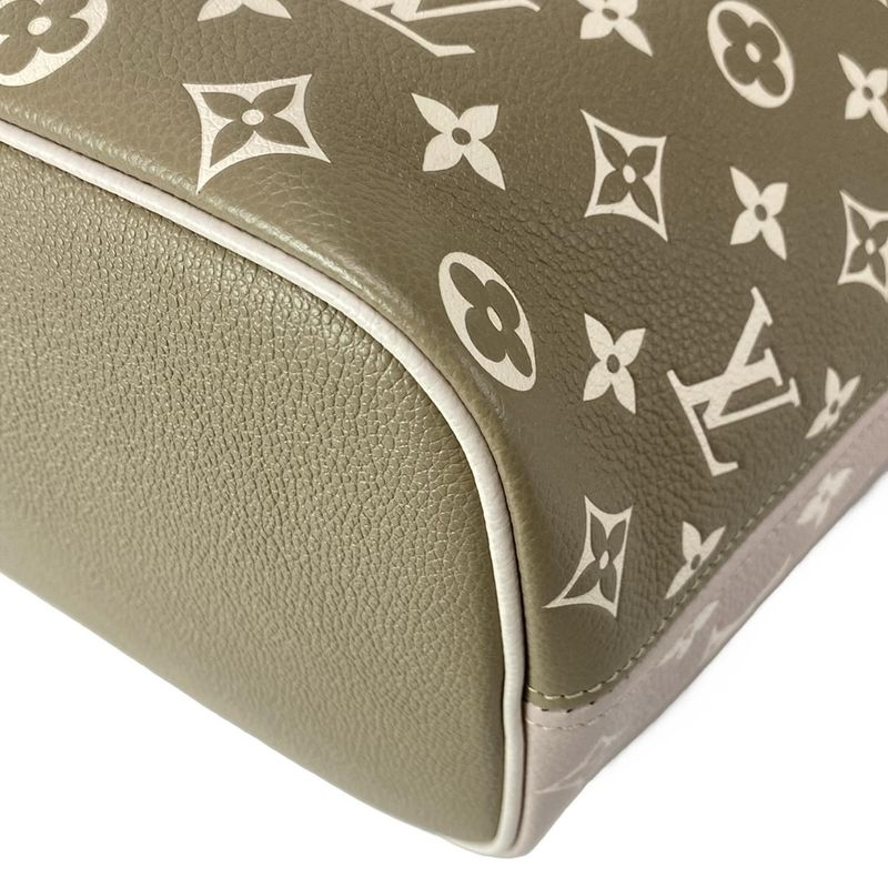 Louis Vuitton Tote Bag Bicolor Monogram Empreinte Neverfull MM M46102 Khaki X