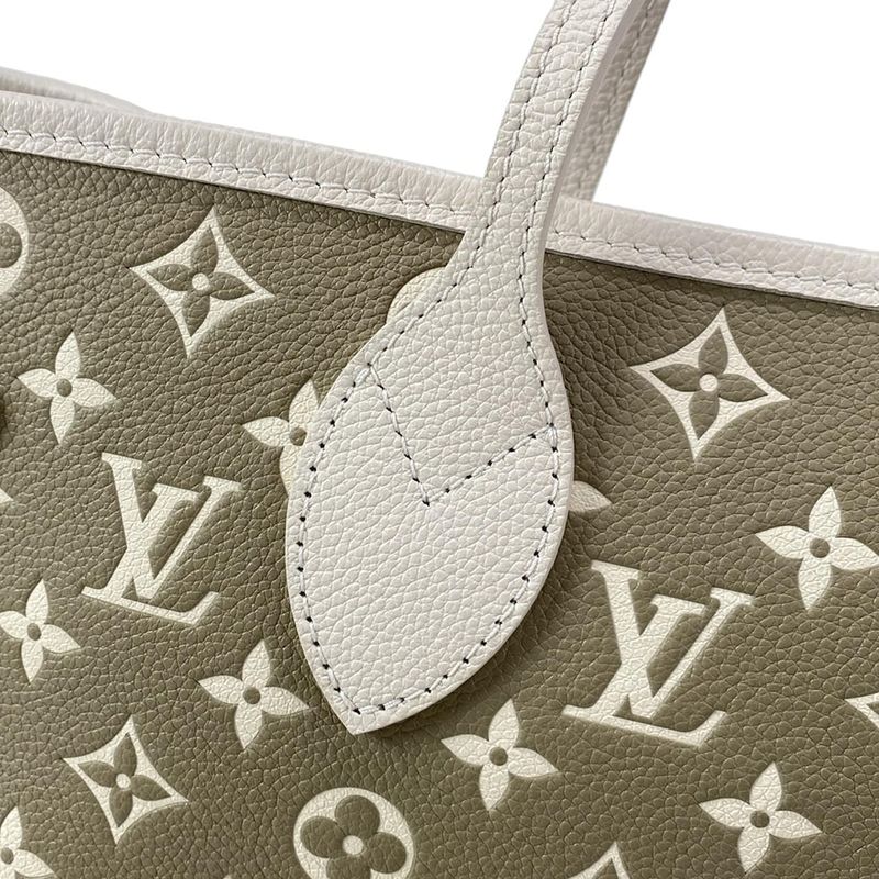 Louis Vuitton Tote Bag Bicolor Monogram Empreinte Neverfull MM M46102 Khaki X