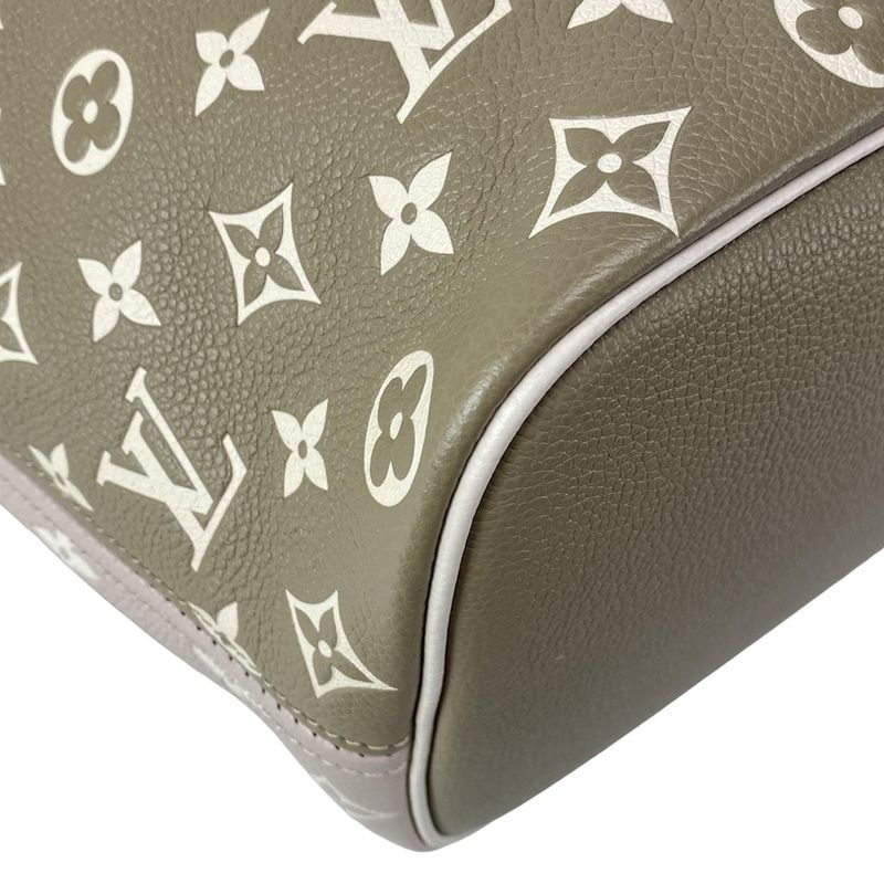 Louis Vuitton Tote Bag Bicolor Monogram Empreinte Neverfull MM M46102 Khaki X