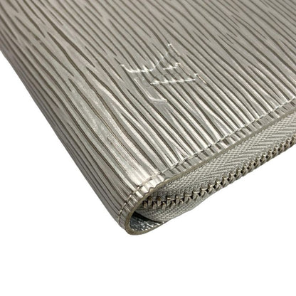Louis Vuitton Long Wallet Epi Zippy Wallet M82794 Silver Leather Cowhide