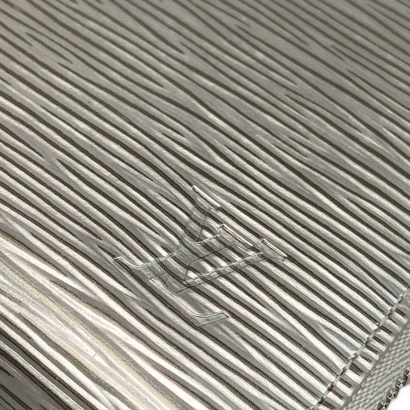 Louis Vuitton Long Wallet Epi Zippy Wallet M82794 Silver Leather Cowhide