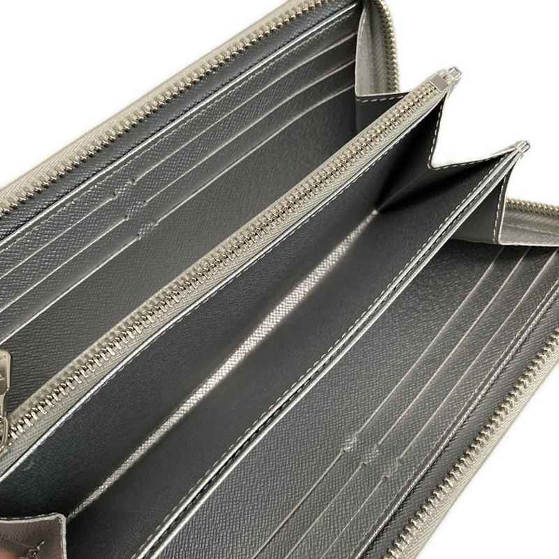Louis Vuitton Long Wallet Epi Zippy Wallet M82794 Silver Leather Cowhide