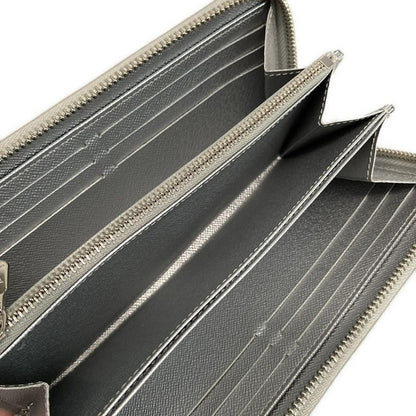 Louis Vuitton Long Wallet Epi Zippy Wallet M82794 Silver Leather Cowhide