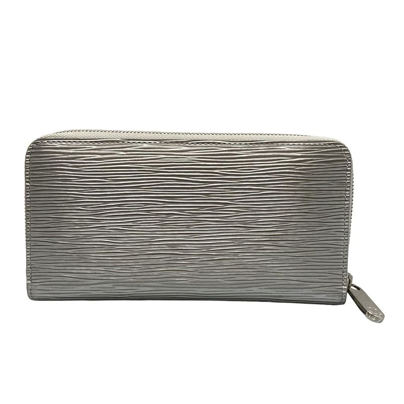 Louis Vuitton Long Wallet Epi Zippy Wallet M82794 Silver Leather Cowhide