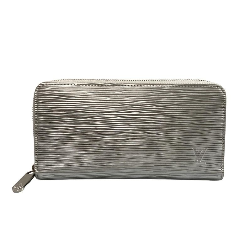 Louis Vuitton Long Wallet Epi Zippy Wallet M82794 Silver Leather Cowhide