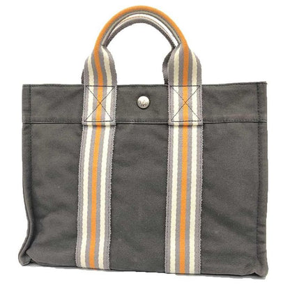 Hermes Fourre Tout PM Ginza Limited Canvas Tote Bag Gray Men's Women's Unisex