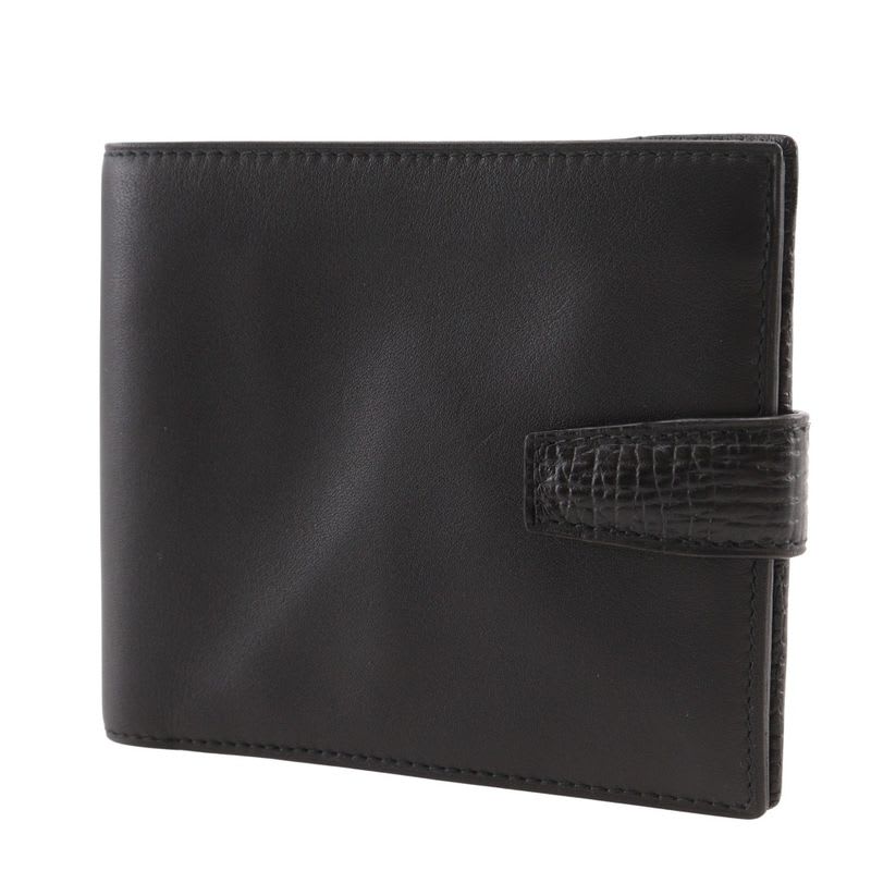 Loewe Billfold Calf Black Men's Bifold Wallet