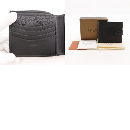Loewe Billfold Calf Black Men's Bifold Wallet
