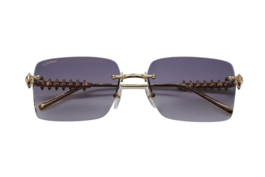 Cartier Crush Sunglasses Eyewear Gray Gold